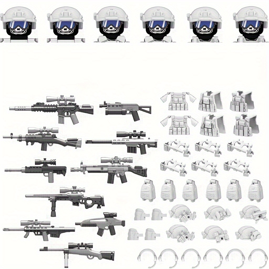 building blocks special forces police weapons and equipment assembly toys
