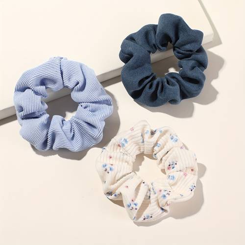 3 pezzi fascia per capelli elegante blu , accessori morbidi e resistenti per occasione