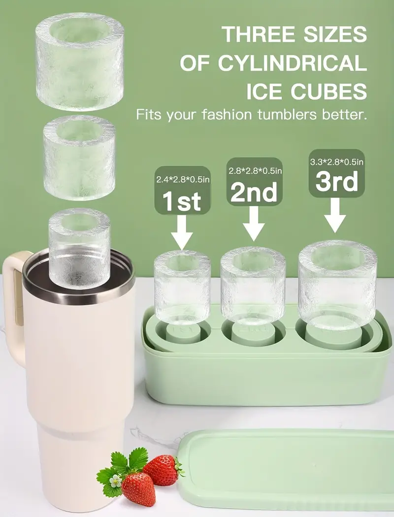 1pc silicone ice tray for stanley cup three size ice trays with storage box bpa free food grade silicone ice mold ice mold tray for stanley cup kitchen stuff details 0