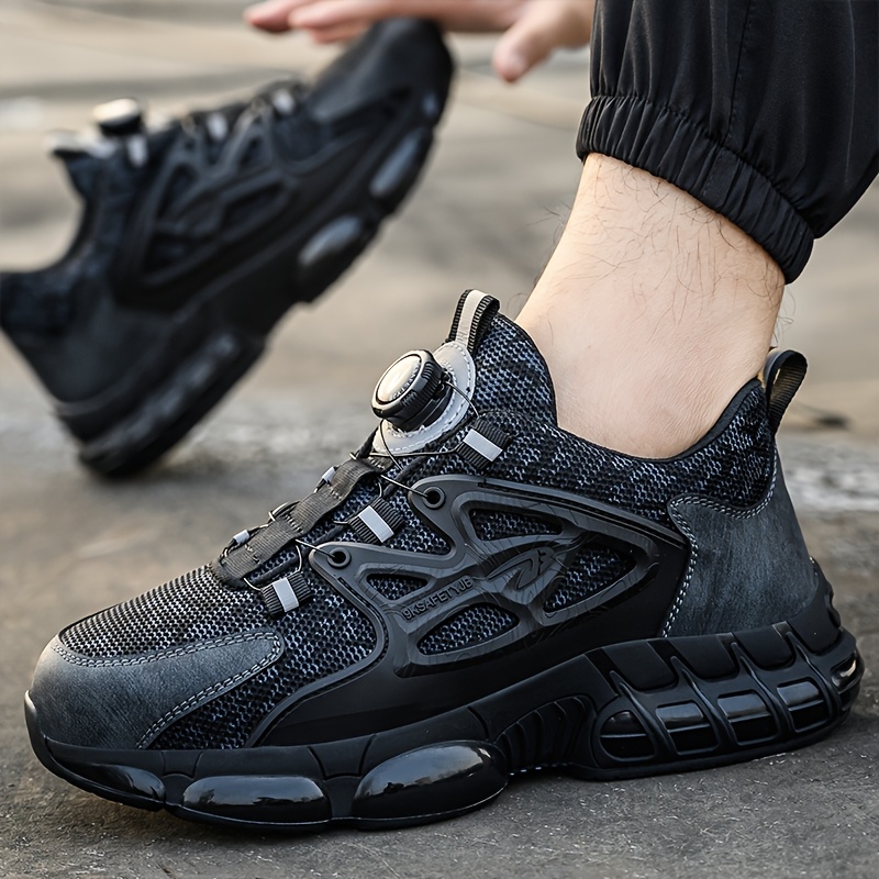 stylish mens safety work shoes steel toe puncture protection