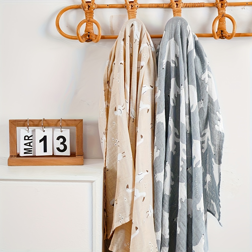 Happyflute Summer Bamboo Muslin Swaddle Blankets Set of 2
