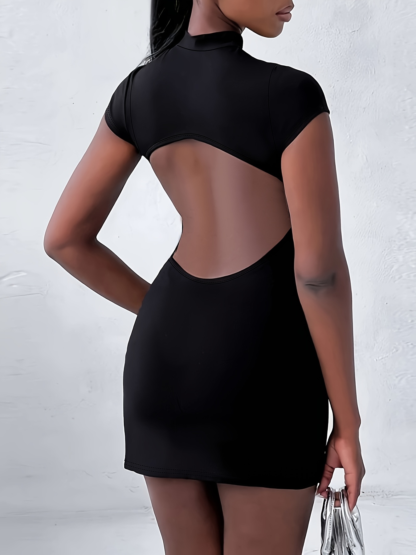 knee length dresses for ladies Plus Size Latex Dress with Stockings main image 0