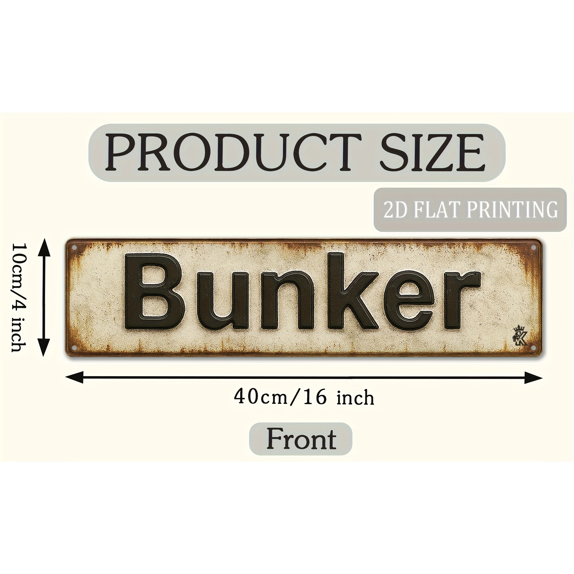 E-shop 1 "Fortifications" 40,64 cm x 10,16 cm - Industrieller Stil mit abgenutzten Buchstaben, Wandmontierte Outdoor-/Innenraumdekoration, Geeignet für