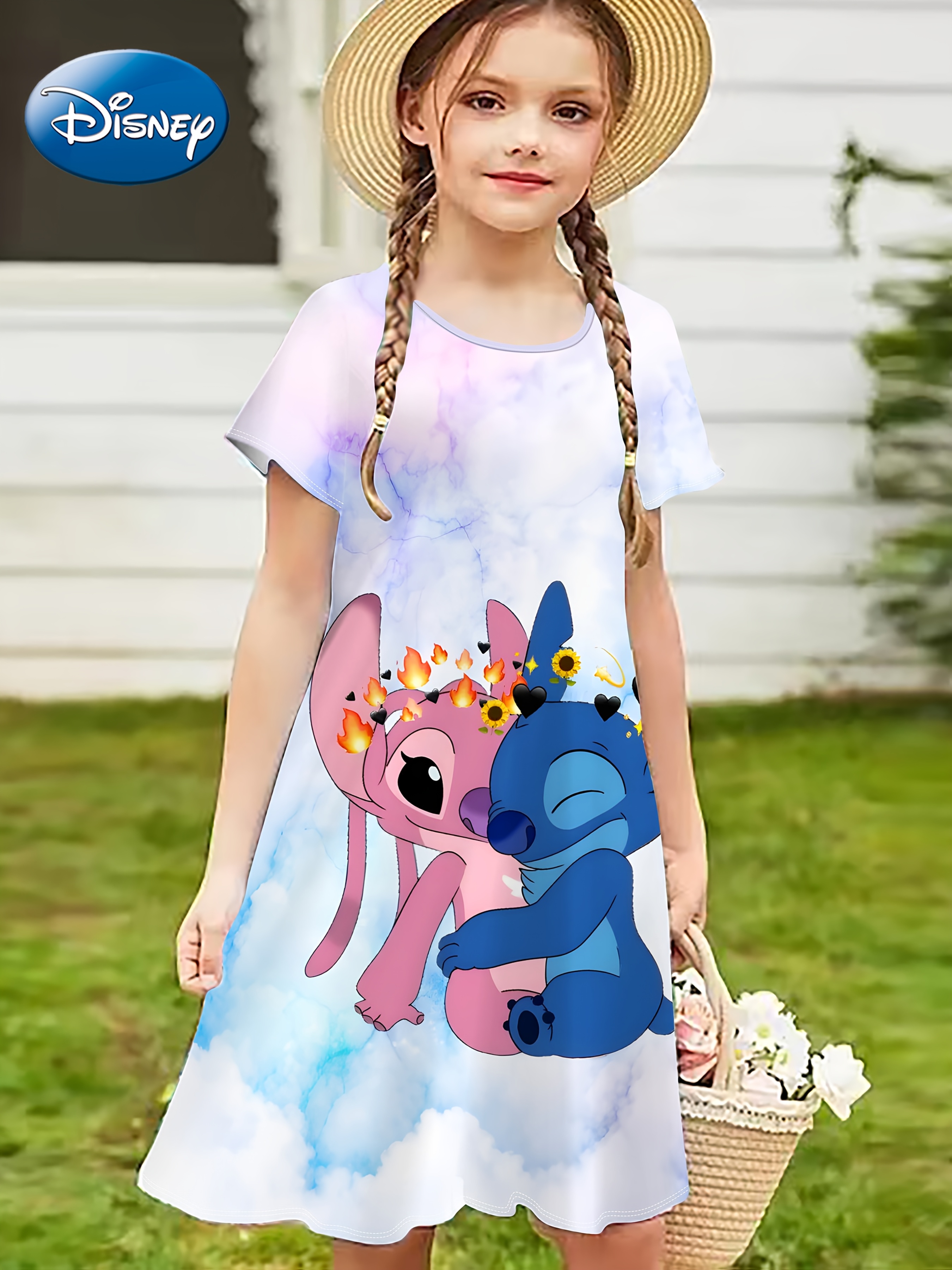 girls' 3d print tutu dress short sleeve round neck Temu Mauritius