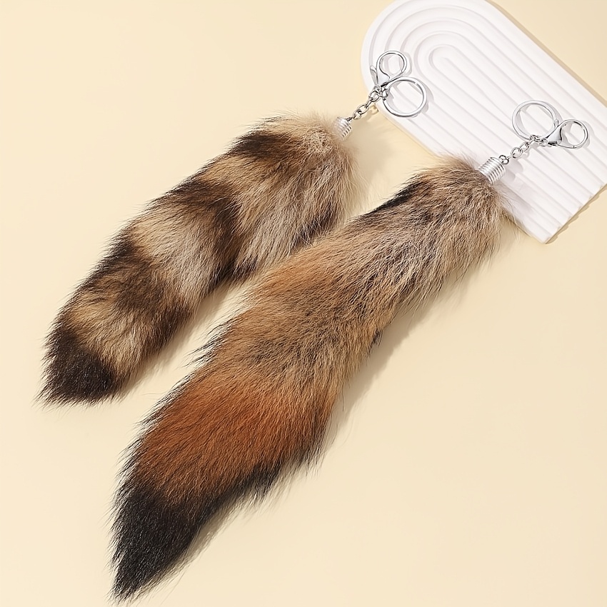 

1pc Fur Keychain, Large Decorative Keyring Accessory, Unique Charm For Bags & Purses