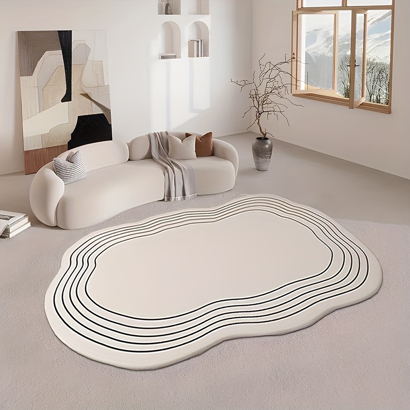 Simple Irregular 2024 Living Room Large Area Carpet Girly Bedroom Decor Plush Carpets Studio Lounge Rug Thickened Non-slip Floor Mat, Soft rugs