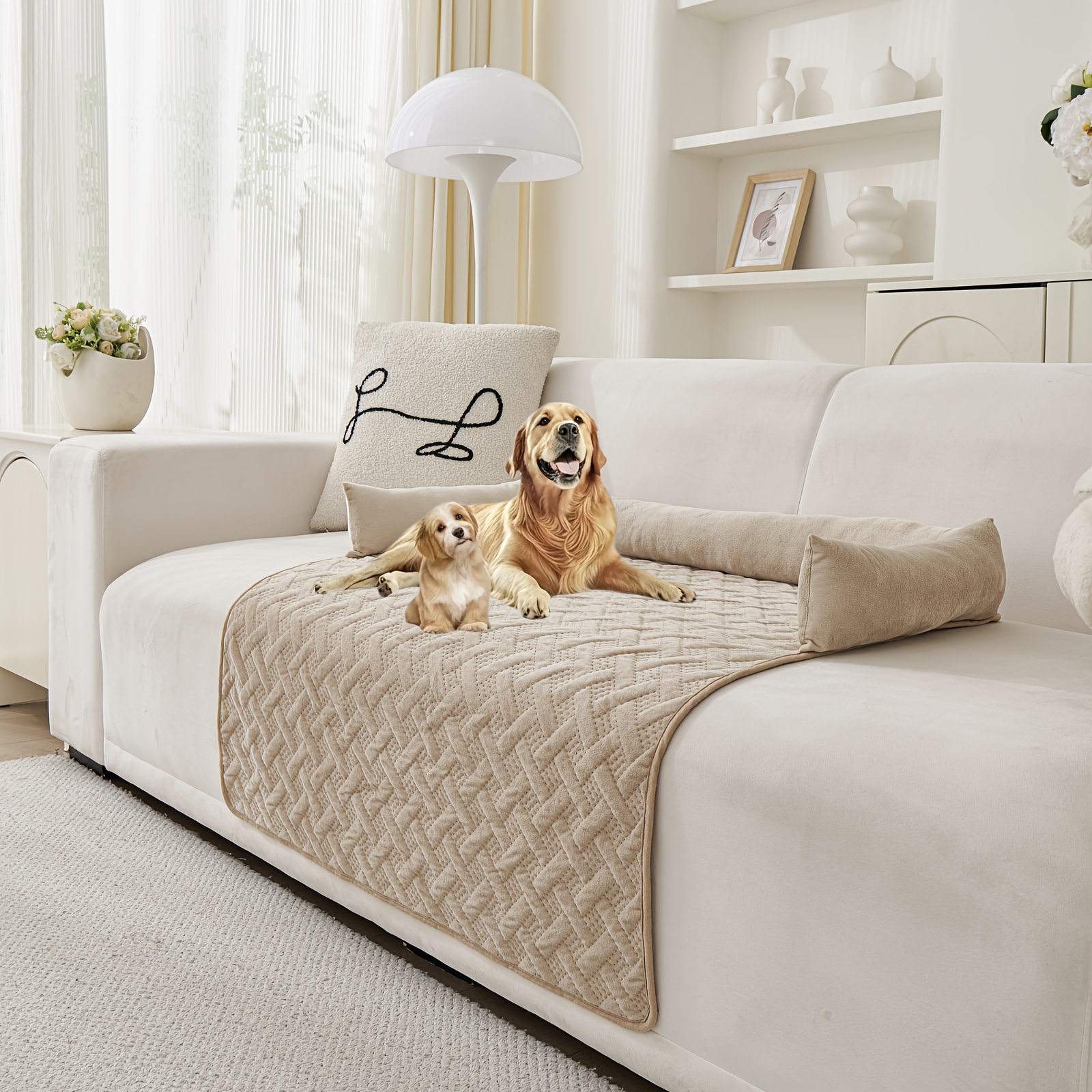 1pc plush pet bed with   warm sofa cushion machine washable   bed non slip bottom multiple sizes small medium large dogs cozy   room bedroom training ideal gift for pet owners   home decor geometric pattern durable fabric home decor lovers stylish pet accessory   fabric small dog owners Product details 4