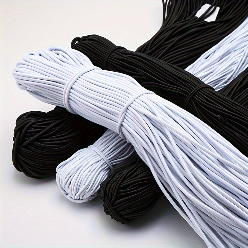 

1/1.5/2/2.5/3/4mm White Black Round Ribbon Sewing Band For Fiat Rubber For Waist Band Stretch Rope Diy Sewing