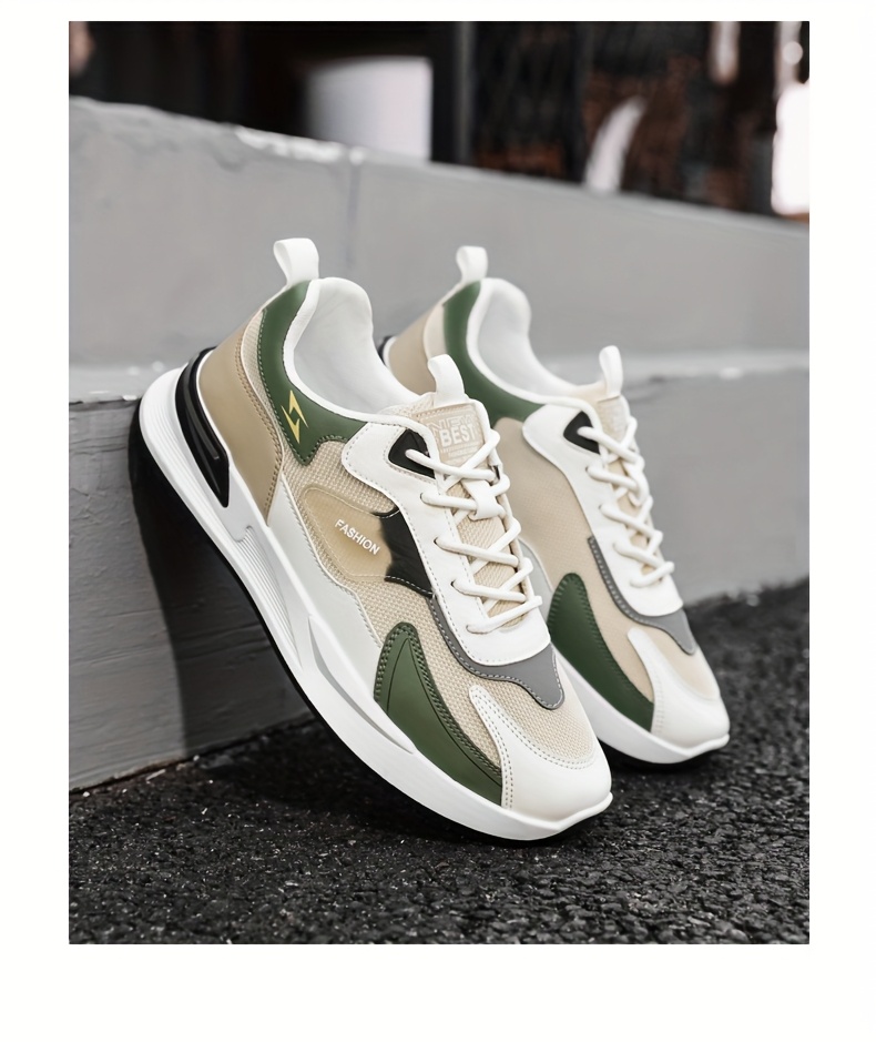 mens fashion sports sneakers lightweight versatile running shoes with     lace up closure comfortable for casual attire and outdoor activities details 1
