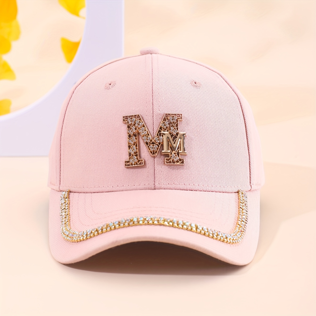 1pc unisex season crystal embellished m letter - Temu Spain display picture 3