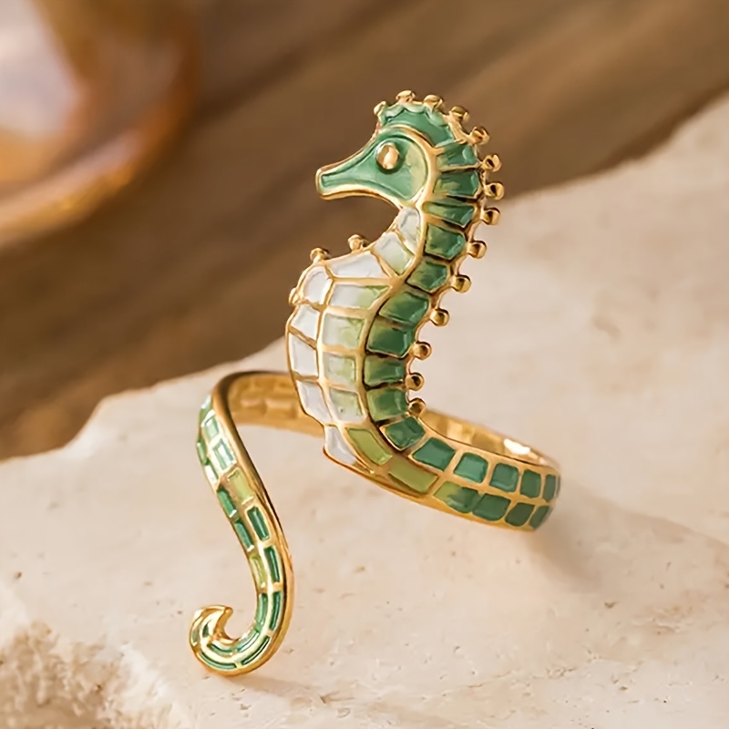 TEMU A And Sweet Enamel Seahorse For Women, Holidays, Birthdays, Dates, Parties, Vacations, Shopping, And Everyday Wear