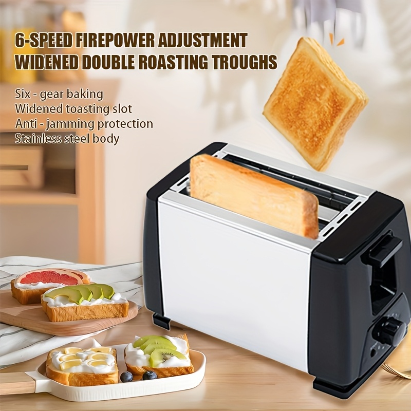 TEMU 2- Toaster With 6 Temperature Settings And Extra-wide 1.18-inch Slots, Suitable For , , Specialty Breads, Pastries, And Snacks, Featuring -out Crumb Tray And Cancel Button, In White