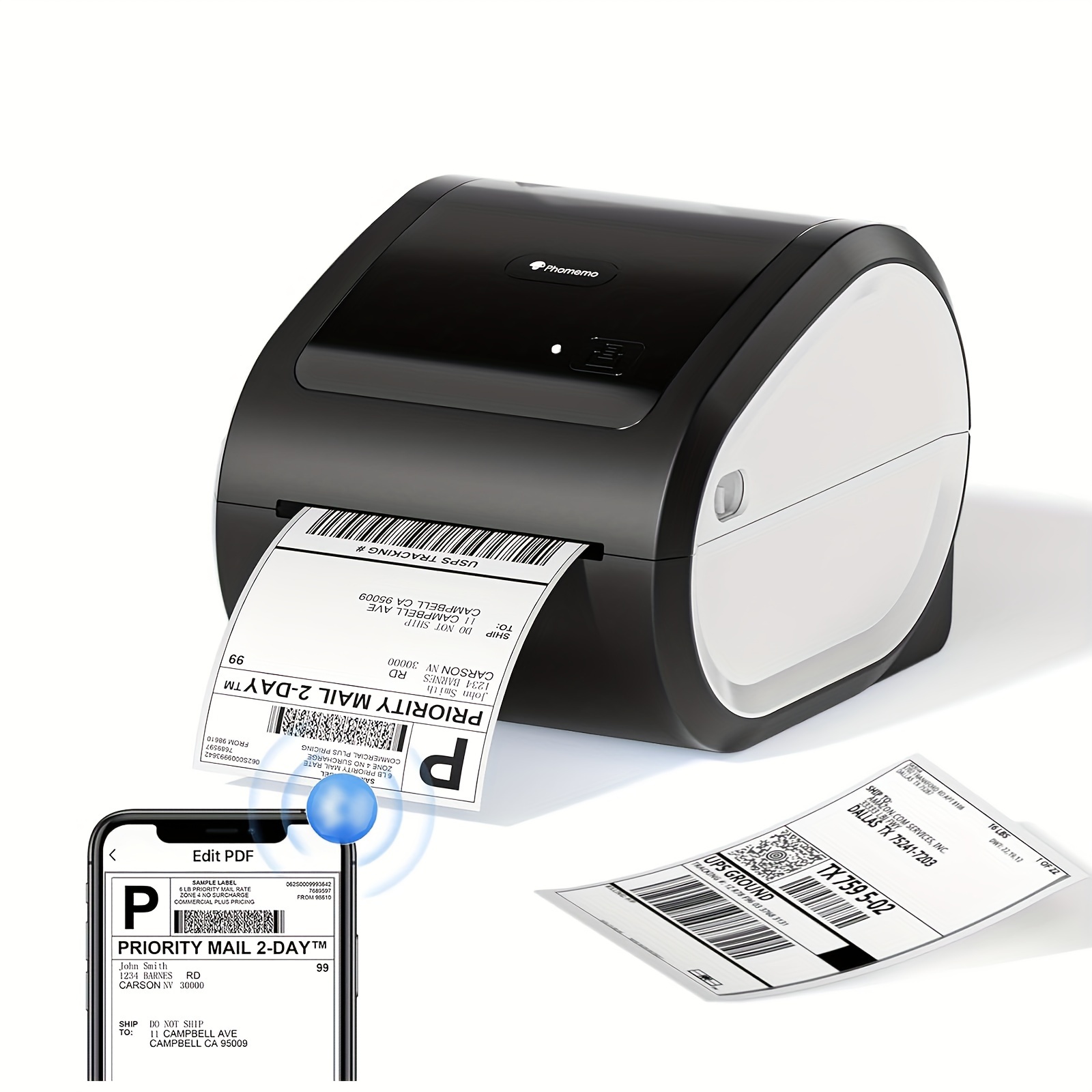 TEMU Phomemo Thermal Label Printer, 4x6 Wireless Label Printer For Small Business & Packages, D520bt Shipping Label Barcode Address Postage Label