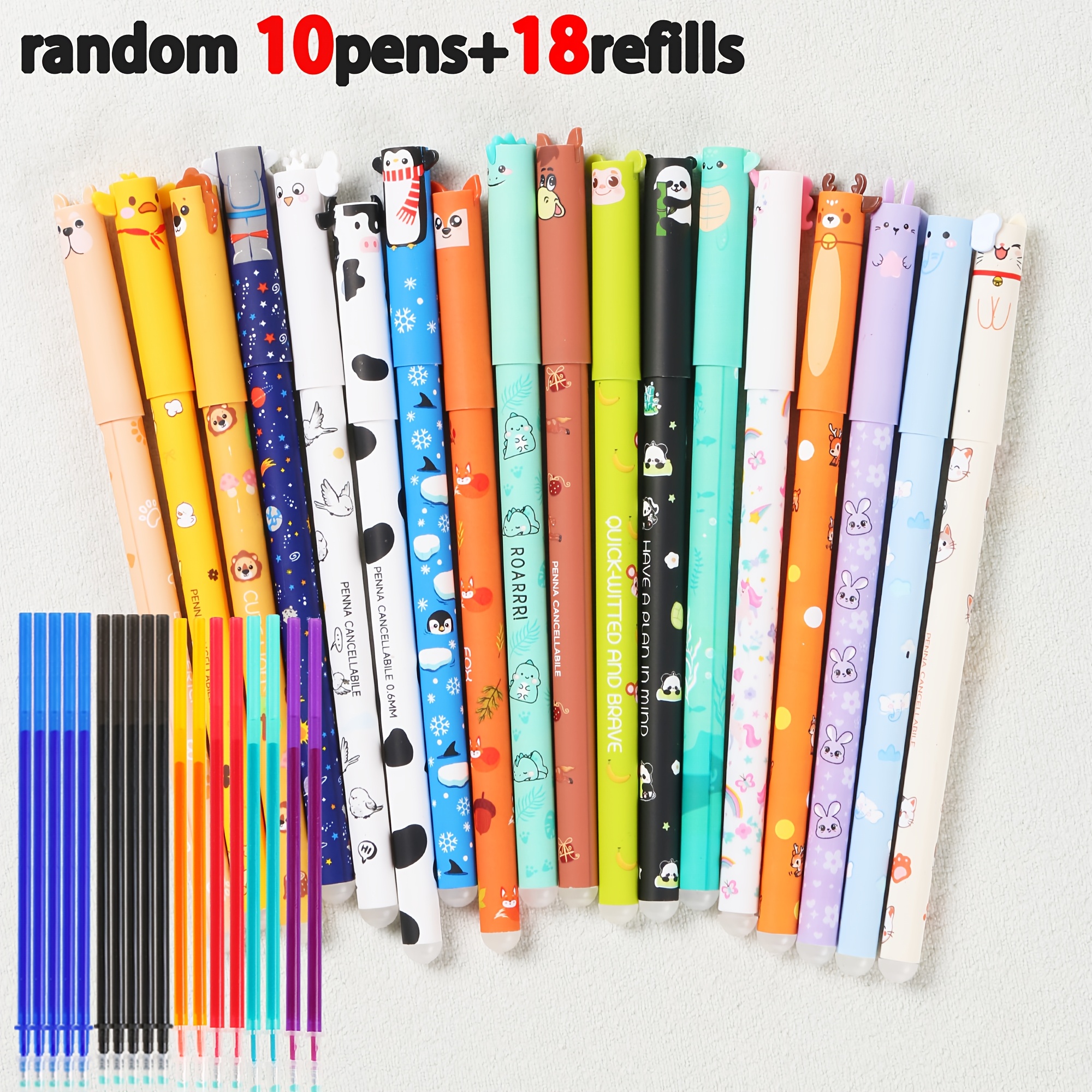 E-shop Dieses 28-teilige Set aus radierbaren Stiften enthält 10 Stifte und 18 , für das tägliche Schreiben, Journaling und ein tolles Geschenk.
