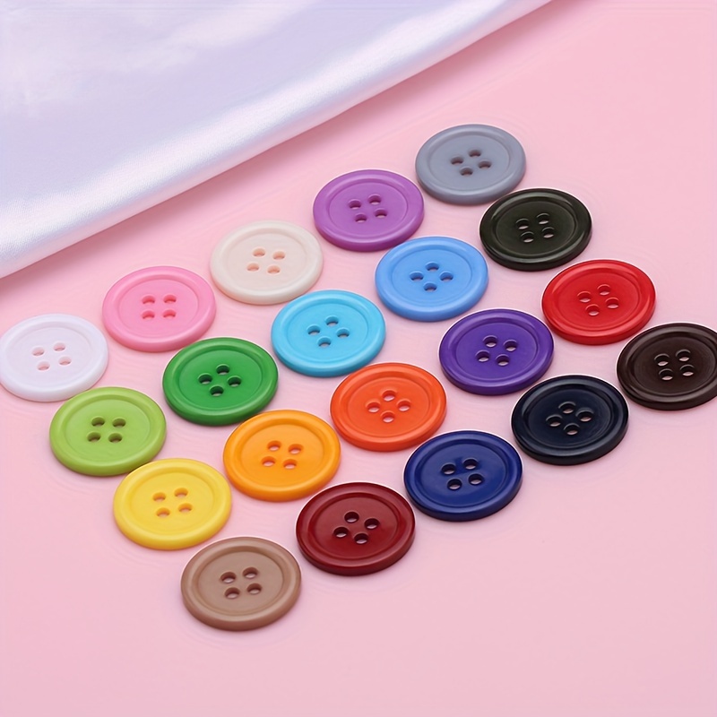 

180pcs Resin Button Set, 18 Colors, 11.5mm - Fine Four-hole Design For Coats, Suits & Diy Crafts