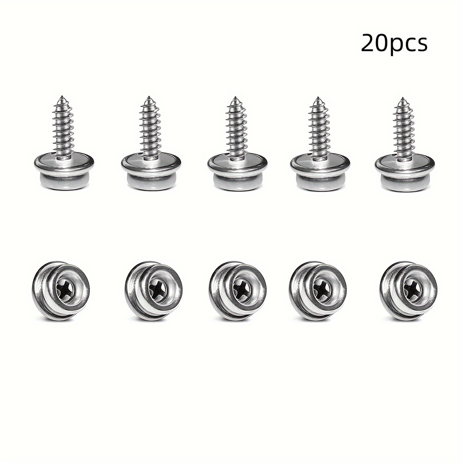 Image of 20pcs Marine Screws, Craft Marine Canvas , Suitable For Sailing Boats, Tarps, Boat Covers, Screws