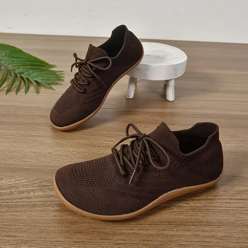 womens ultra light barefoot sneakers wide fit zero drop breathable knit for walking washable movement style details 2