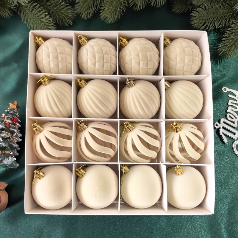 TEMU Decorazioni a Sfera Natalizie 16 pezzi 2.36 pollici, Decorazioni per Albero di Natale - da Appendere per Albero di Natale, Adatte per Matrimoni