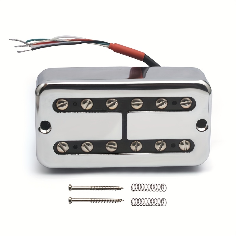 [Alnico 5 Guitar Pickup] Alnico 5 Golden/Chrome Electric Guitar Humbucker Pickup | FT Style Neck-7.5K & Bridge-8.6K Coil Splitting Pickups for Electric Guitar
