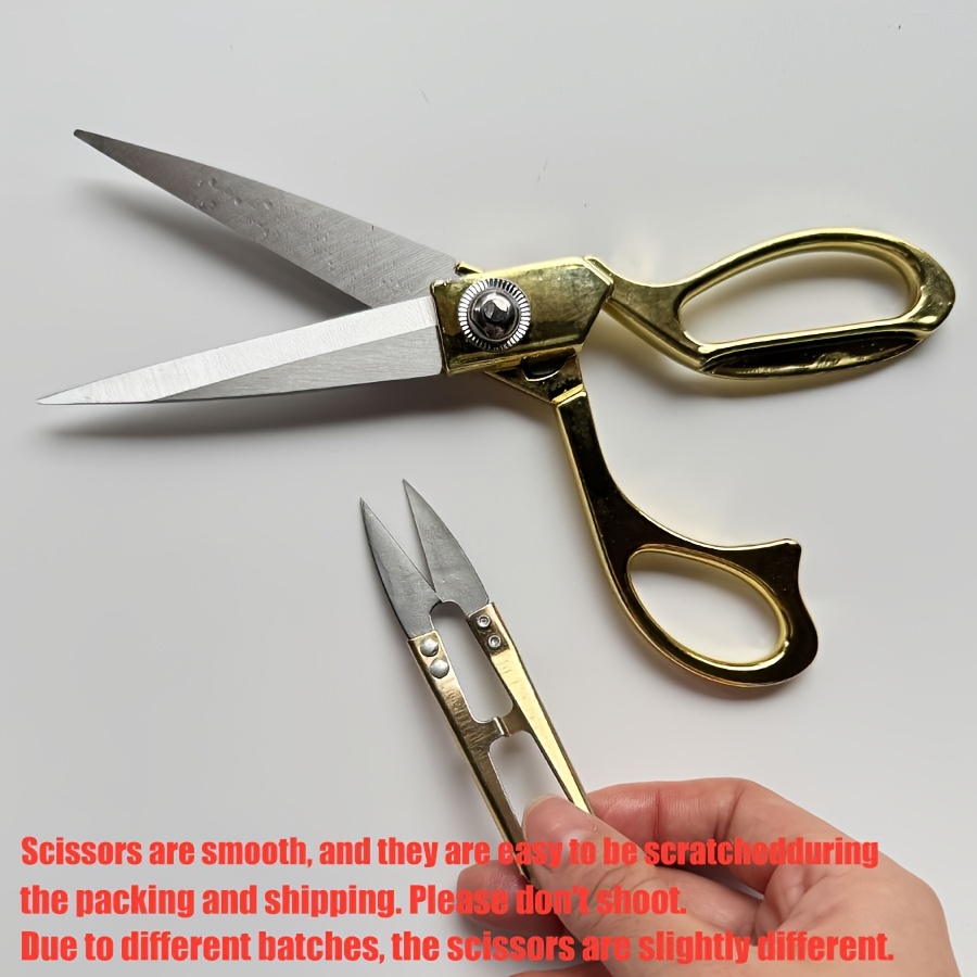 Image of 2pcs Set Professional Heavy-duty Tailor Scissors With 8-inch (20cm) Sharp & Design - Large Sewing Shears For Clothing Repair, Fabric, Dressmaking - Ideal For Tailors, Seamstresses, Hobbyists