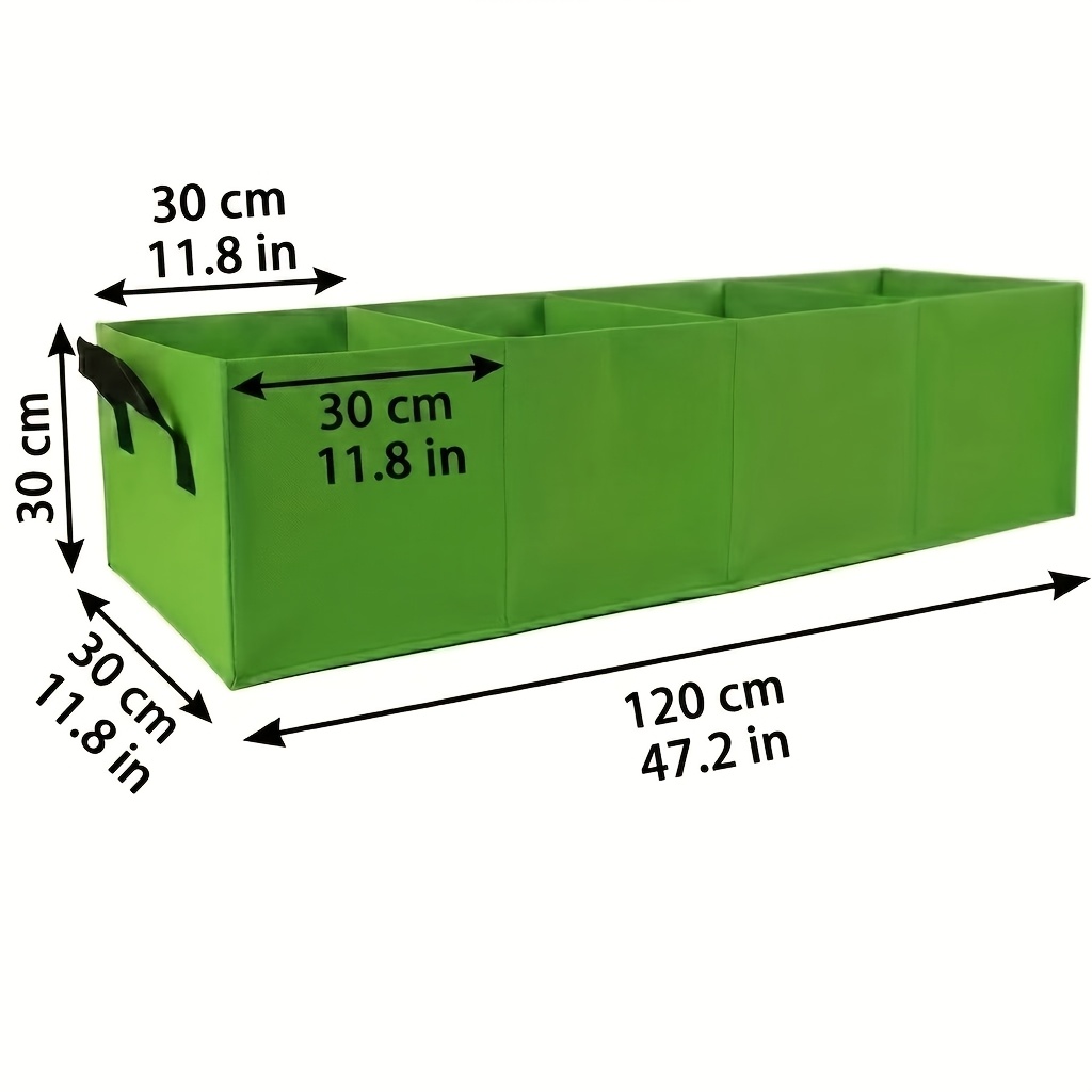 TEMU Sac de en feutre épaissi 28 gallons/4 compartiments de 7 gallons avec poignée, robuste et respirant, adapté à la de légumes, de pommes de terre