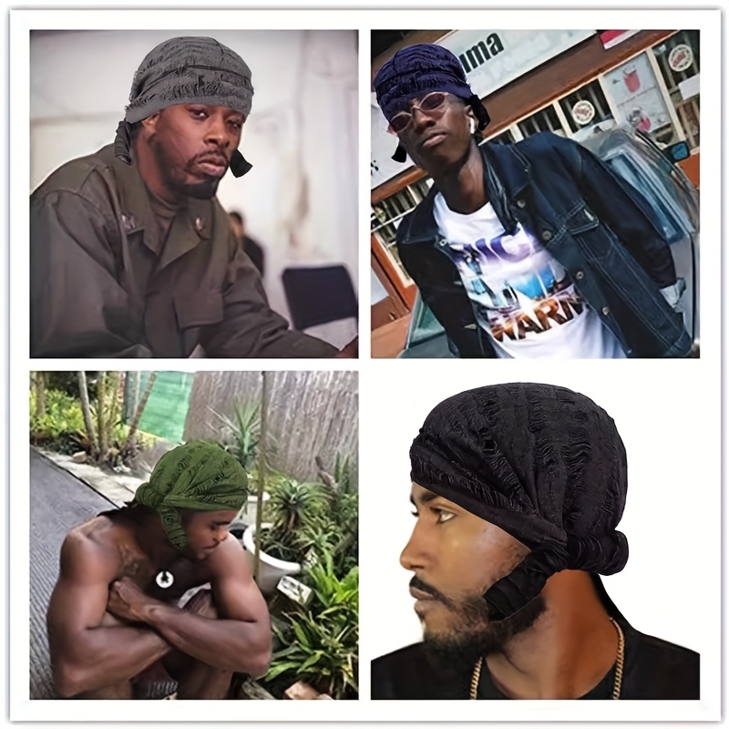 2pcs set retro ripped bandana pirate hat headband mens Temu New