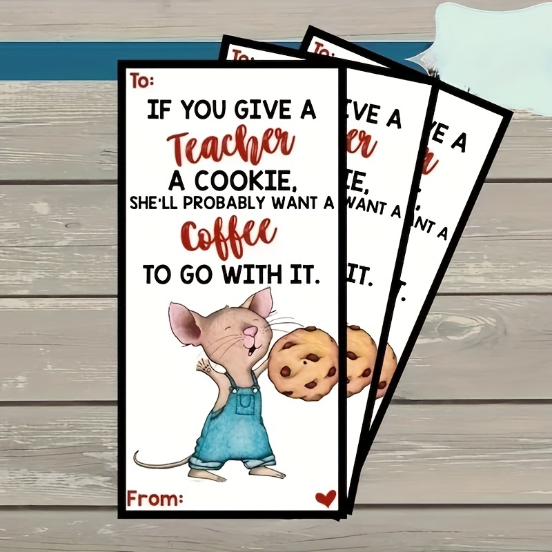 

- New Product Mouse Gift Card Teacher A Cookie Teacher's Day Book Gift