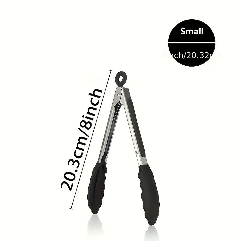 TEMU 1pc Stainless Steel Kitchen Tongs, Multifunctional Stainless Steel Food Tongs Bbq Tongs, Kitchen Tongs - Silicone Grip, High-temperature