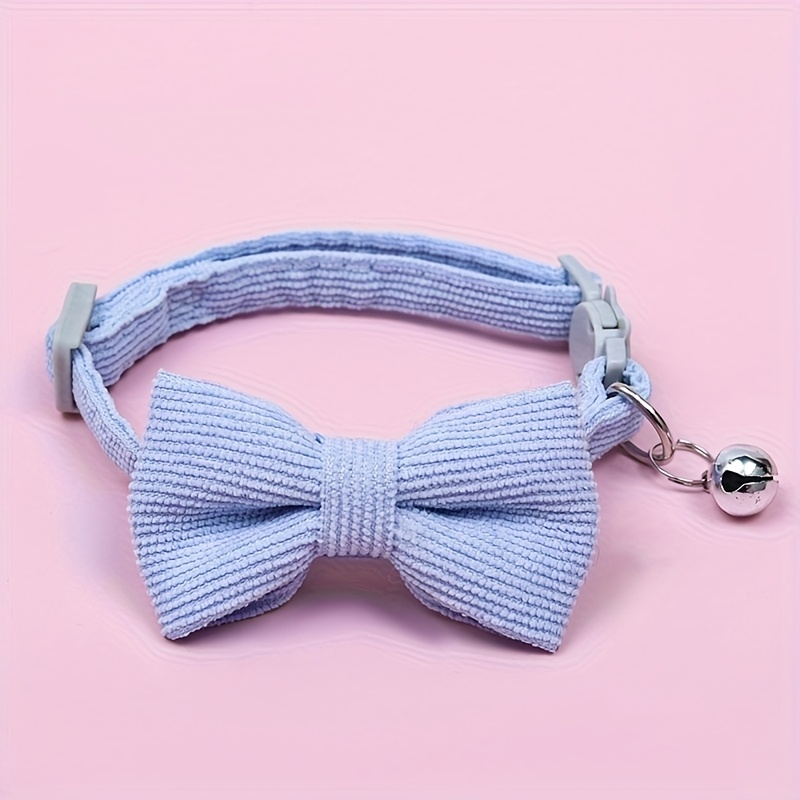 a removable bow tie corduroy cat collar suitable for small cats with adjustable size Product details 8