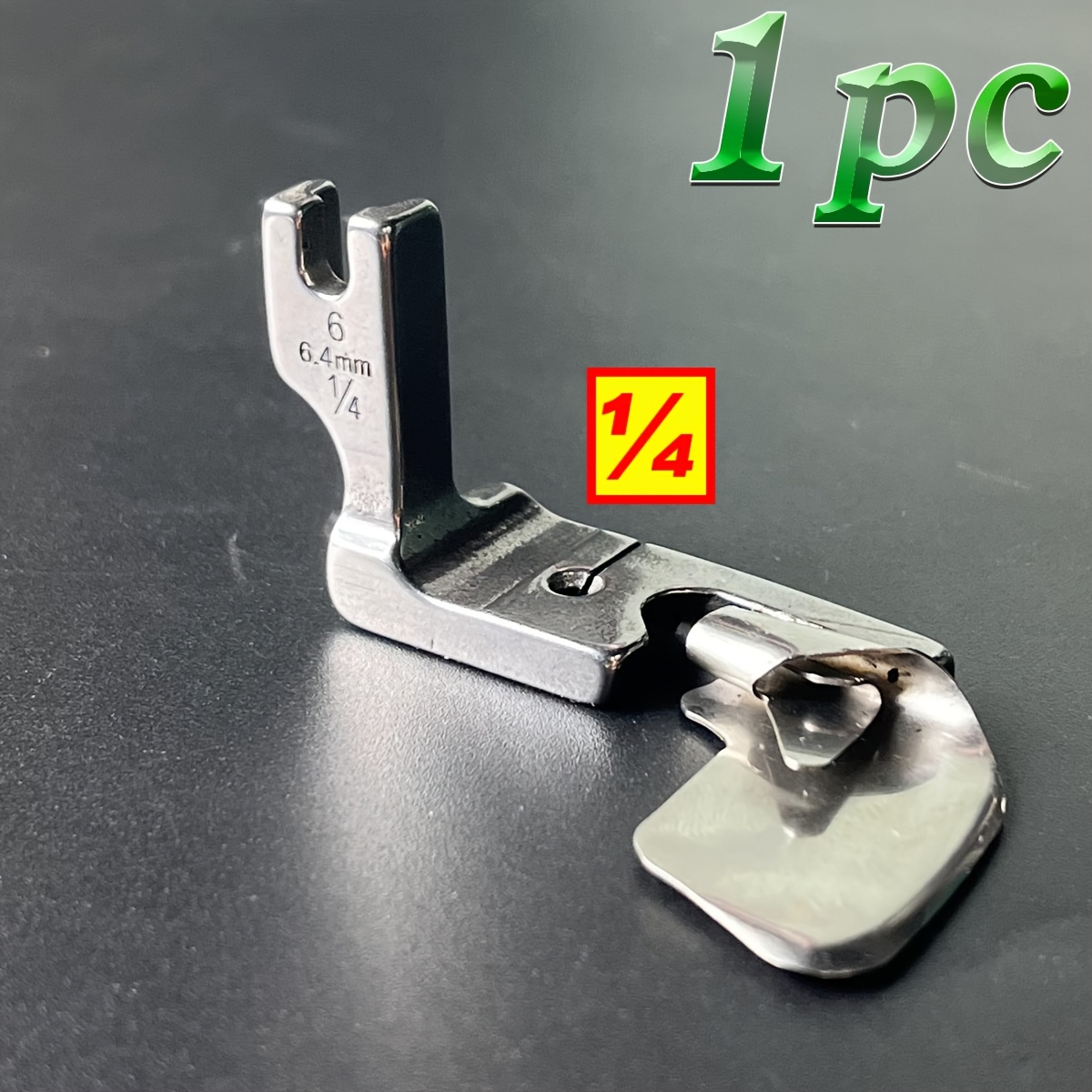 E-shop Industrieller gebogener Schnörkel-Saumfuß 1/4" Saumziehrohr-Nähfuß Chiffonrock-Quetschnähfuß kompatibel mit Brother JUKI CONSEW Singer