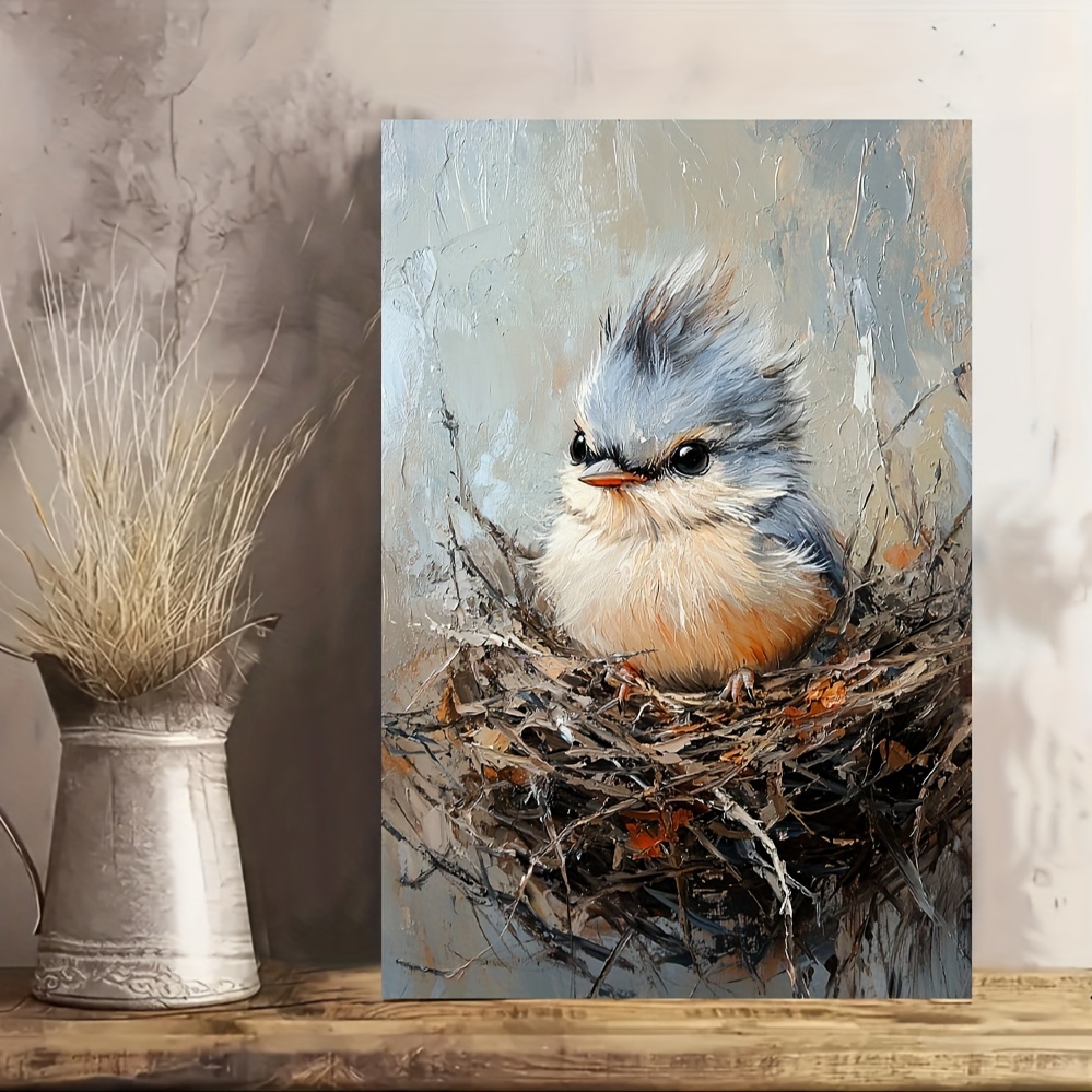 

Birdie Wooden Framed Canvas Painting Wall Art Prints For Home Decoration, Living Room & Bedroom, Festival Party Decor, The Best Gifts, Ready To Hang