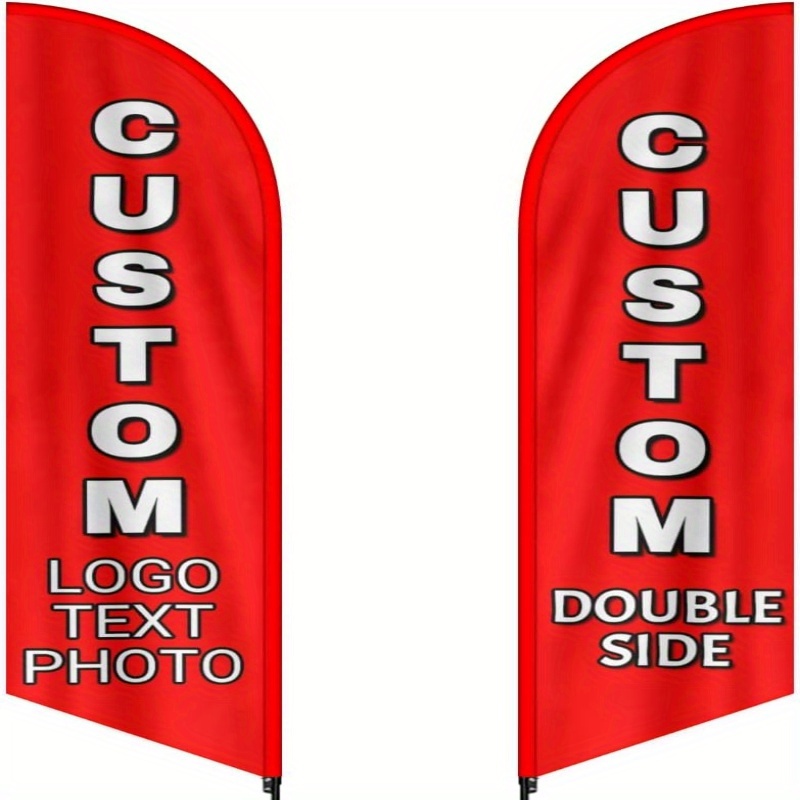 TEMU Fanion Personnalisé Double Face, Adapté à un Usage Extérieur. Ne Comprend Pas de Mât, de Socle ou de Tuyau d'Arrosage. Tissu de Drapeau