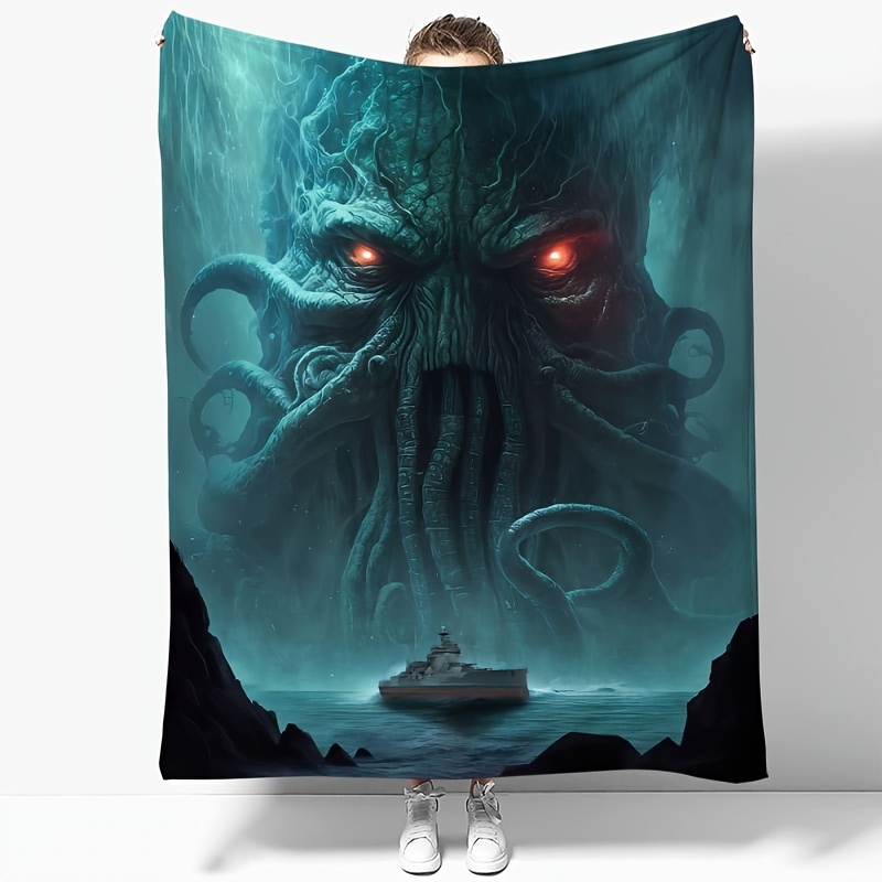 

Cthulhu Blanket - And , Flannel, Hypoallergenic, For Nap, Sofa, Bed, - All Blanket, 100%