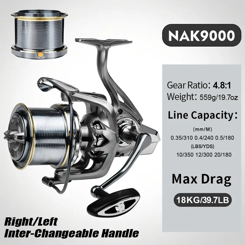 fishing reel 8000 14000 max drag 18kg spinning - Temu Portugal fishing reel 8000 14000 max drag 18kg spinning - Temu Portugal