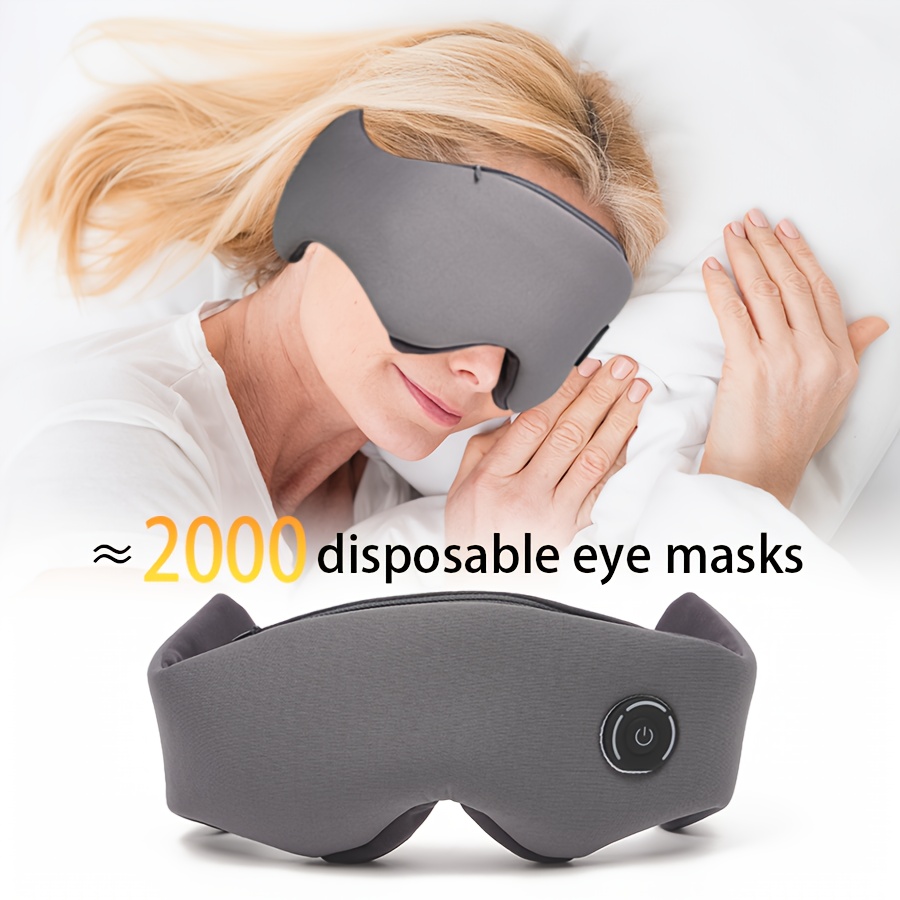 

Adjustable Wireless Heating Eye Mask - 3 Temperature Settings For Sleep, Eye Care & Light Blocking - Ideal For , Office Breaks, Travel & Yoga, For Your