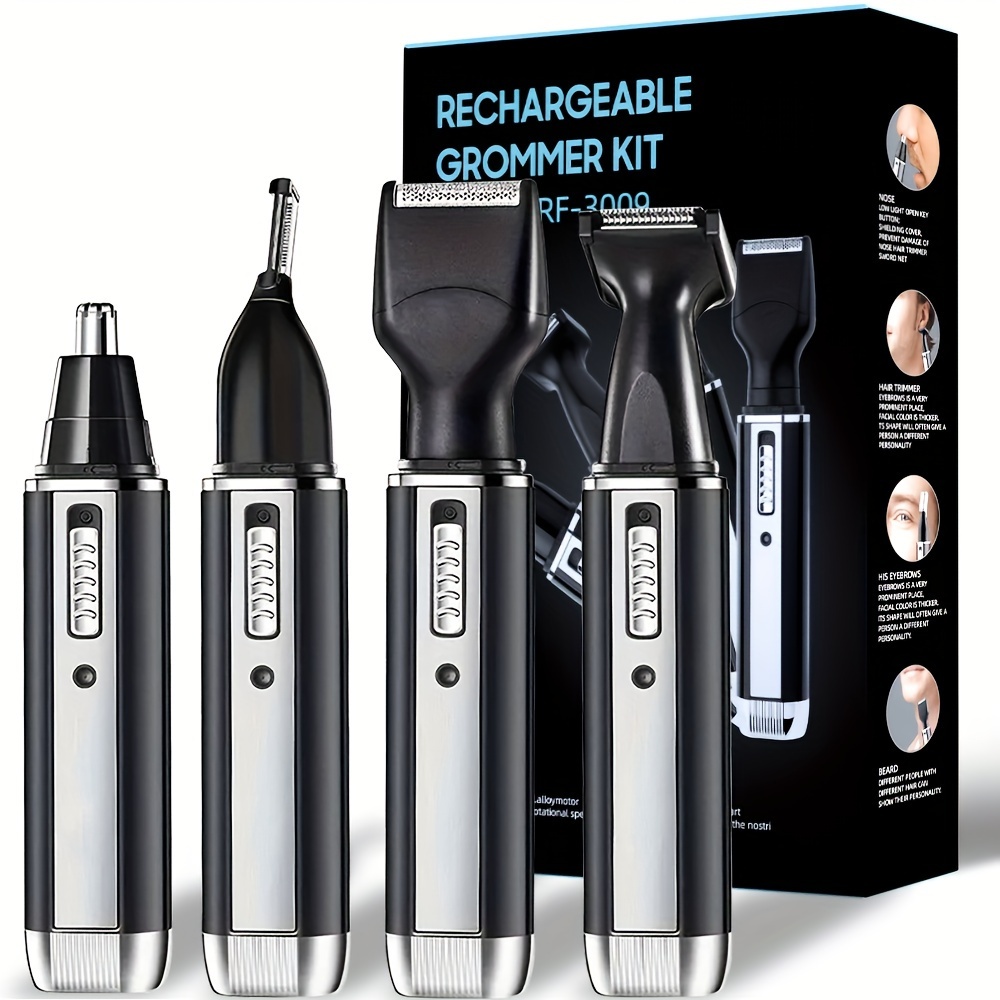 

Gertzy 4-in-1 Rechargeable Electric Hair Trimmer - Painless Nose, Beard & Eyebrow Clipper For Men And Women - Usb Powered With Long-lasting Nickel Battery - Perfect Holiday Gift