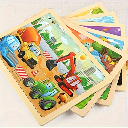 Wooden Puzzles For Kids Ages 4-6, 6 Packs 60pcs Jigsaw Puzzles Preschool Educational Toys Gifts For Children Ages 4-8, Kids Puzzles For 4+ Year Olds Boys Girls, Wood Puzzles Ages 3 4 5 6 7 8