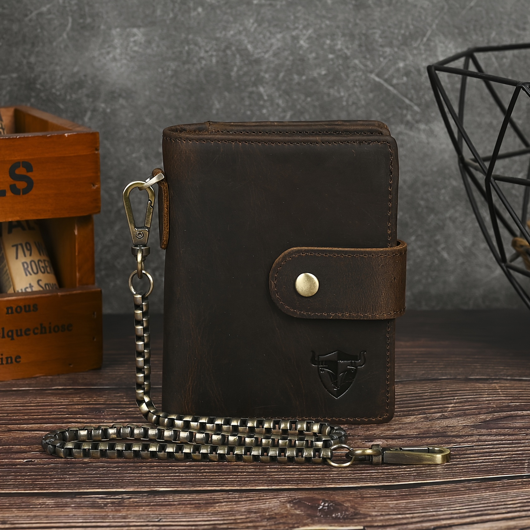 Large Capacity Vertical Leather Wallet, High Quality Kz1804