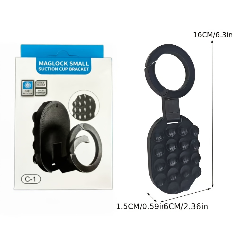 TEMU Petit support de téléphone à ventouse magnétique pour alpinisme, boucle pliable et rotative 3-en-1 multifonctionnel, support de téléphone