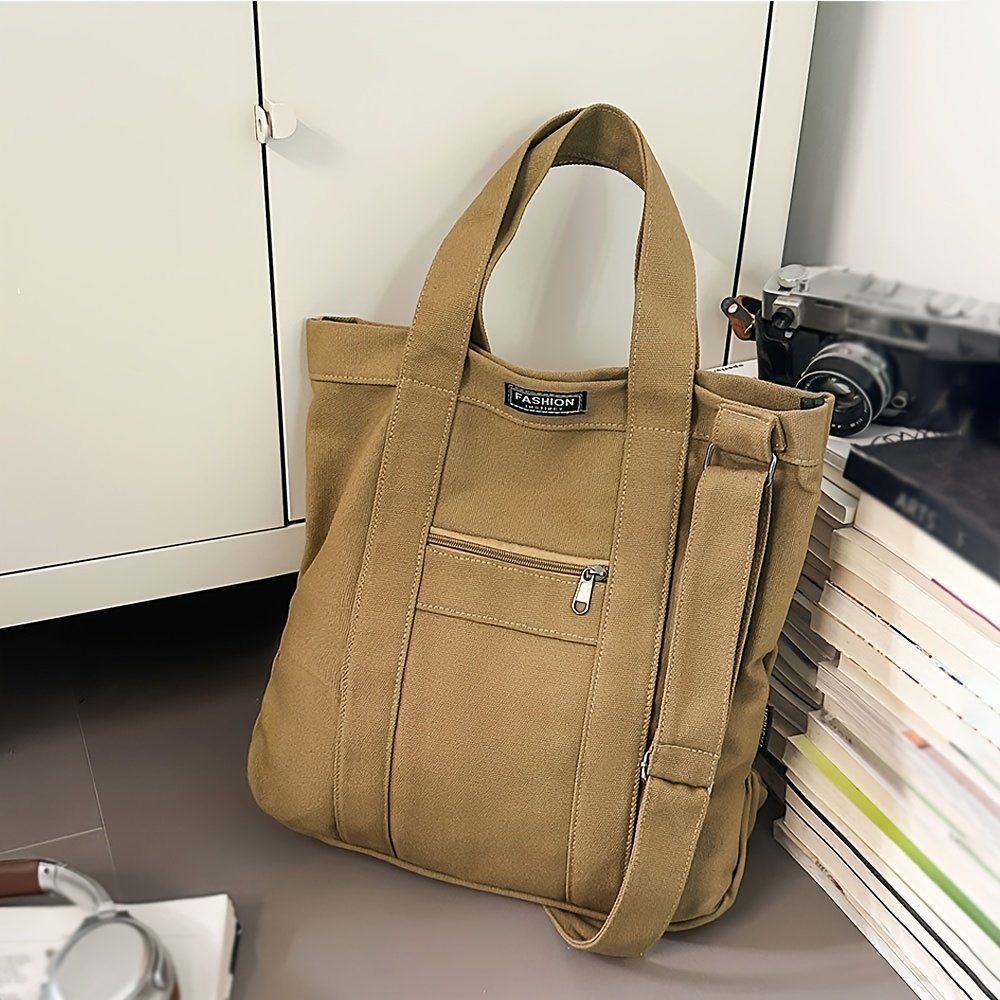 Nuevo Bolso Bandolera De Lona, Bandolera Grande Con | Meses Sin Interés