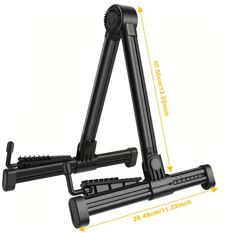 TEMU Adjustable Guitar Stand, Premium Abs Foldable Stand With Non-slip Feet For Acoustic, Electric Guitar, , Ukulele And Violin, Portable Universal