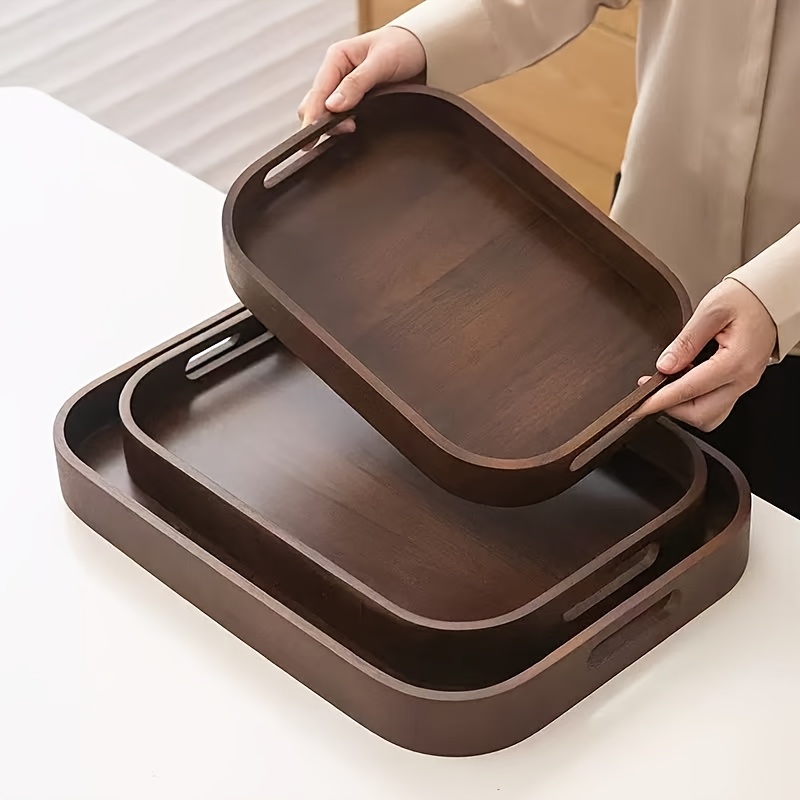 a handcrafted wooden tray with two handles   dining entertaining decorating and organizing ideal for   baskets boxes and containers making it a great gift non food contact Product details 1