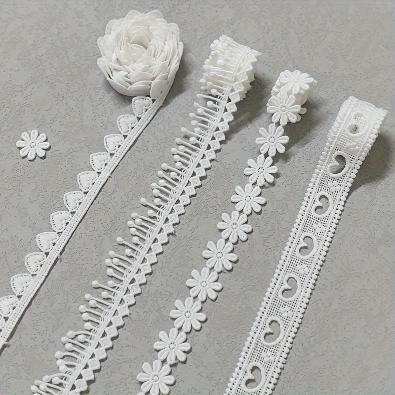 BORDURE EN DENTELLE Au Crochet Garniture Engrener Vêtements EUR 8,43