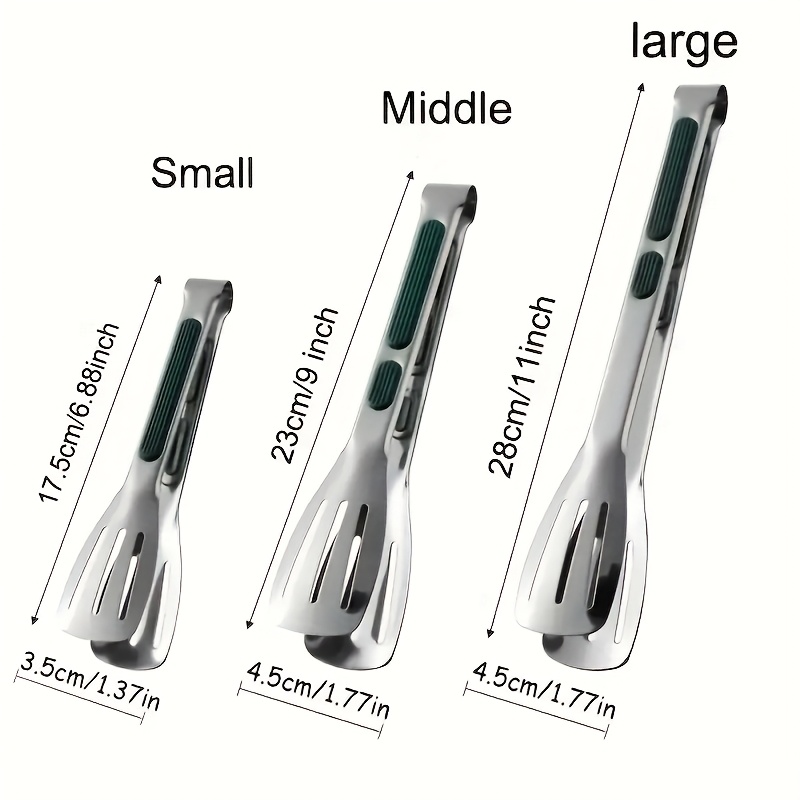 TEMU 3pcs Stainless Steel Food Clip Meat Salad Bread Clip Barbecue Clip Kitchen Tools For Outdoor Travel Barbecue Clip