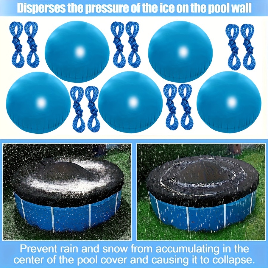 Image of 5pcs, Winter Ground Swimming Pool Air Pillows, Strong Cold Resistant Swimming Pool Closure Kit For Ground Swimming And Inflatable Swimming Pools, Pool Safety