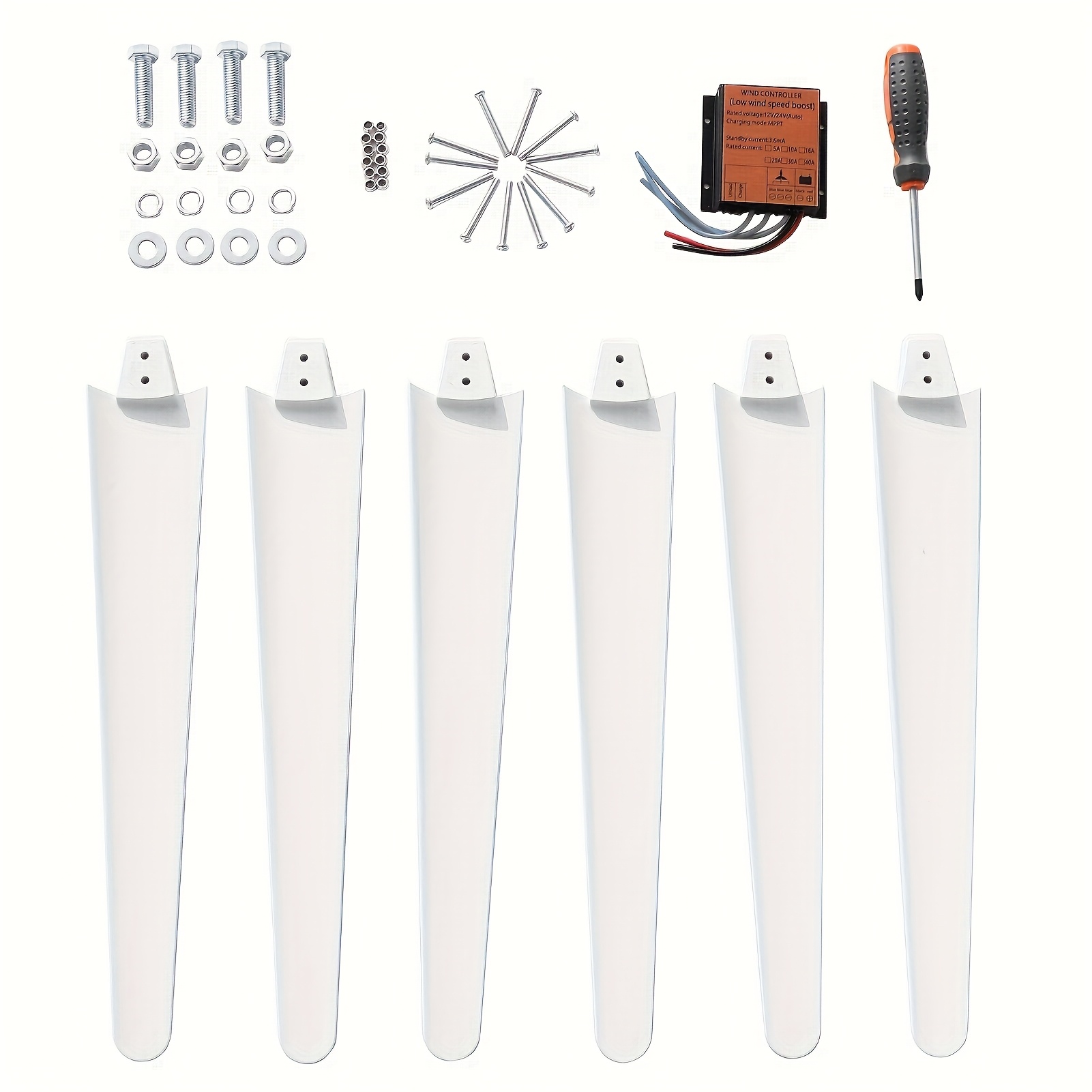 TEMU 1 x Éolienne, Générateur d'Énergie Électrique à Vent de 800W 12V/24V, Kit de Générateur d'Éolienne à Vent avec Ventilateur à 6 , Matériel de