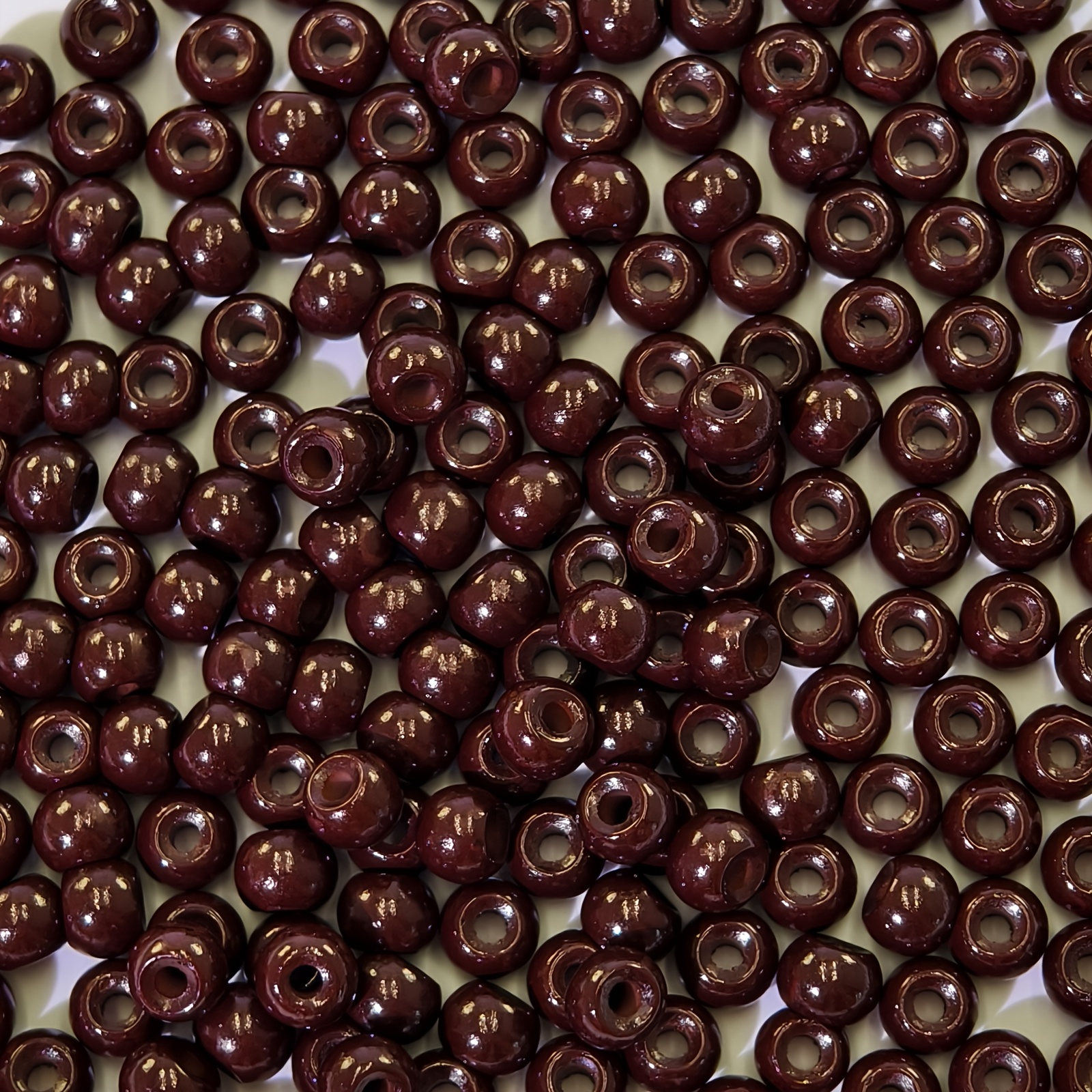 25G Solid Color Enamel Glass Round Beads, 4Mm