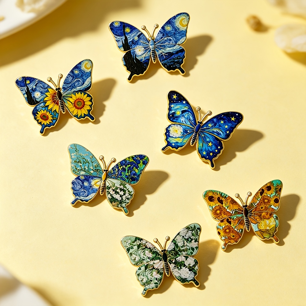 Butterfly Enamel Brooch Pin, Decorative Fashion Accessory