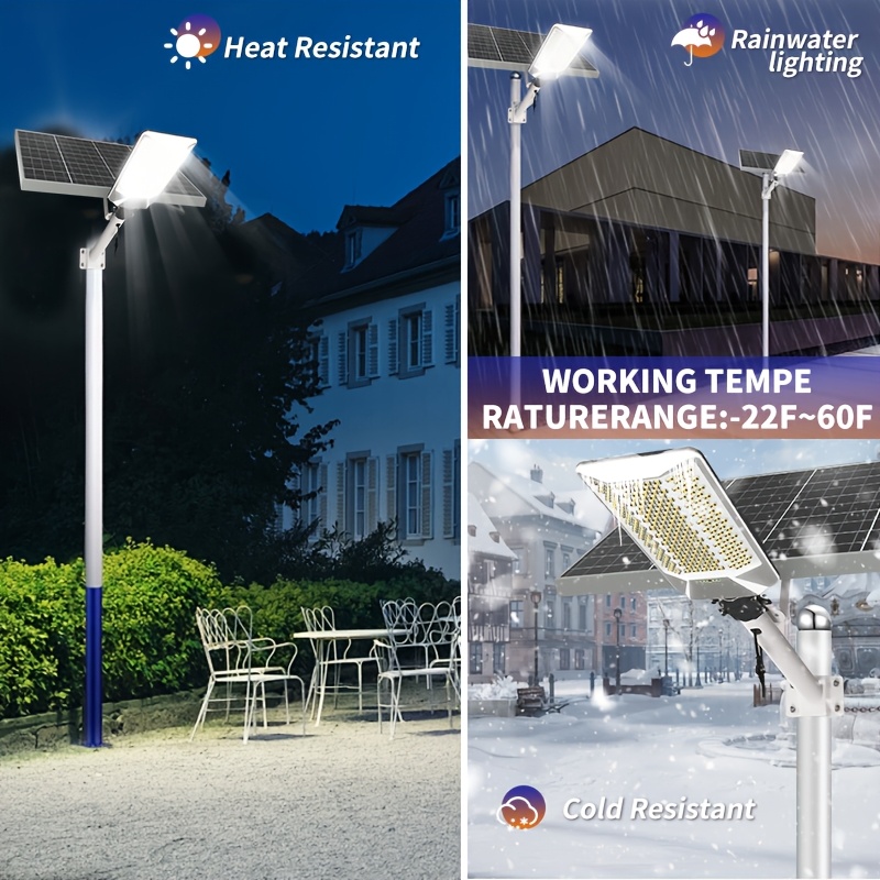 Solar ultra-bright curved surface street lamp, 18000mAh outdoor solar lamp with remote control, suitable for parking lots, commercial parking lots, school basketball courts, roadsides, courtyards, flowers, villas, outdoor solar lamps,  Stylish