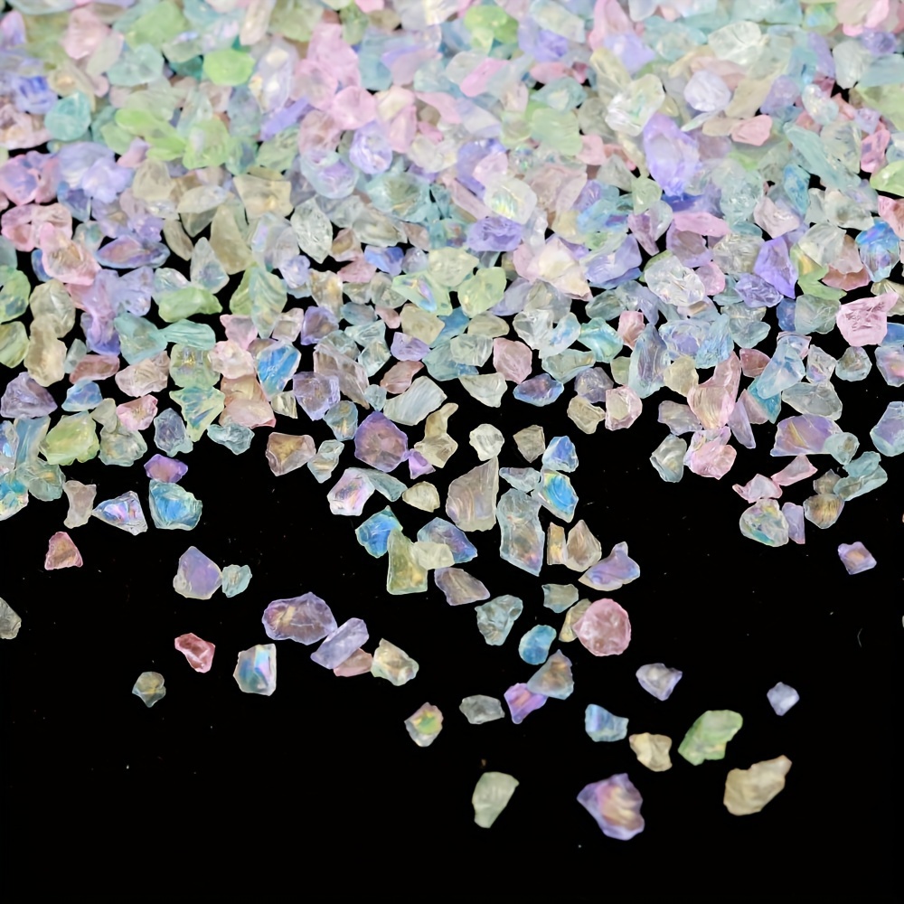 10g Per Bag Of Crushed Glass Stones For Resin Filling, Ideal For Epoxy Resin Molds, Irregular Art Decoration, And Jewelry Crafting